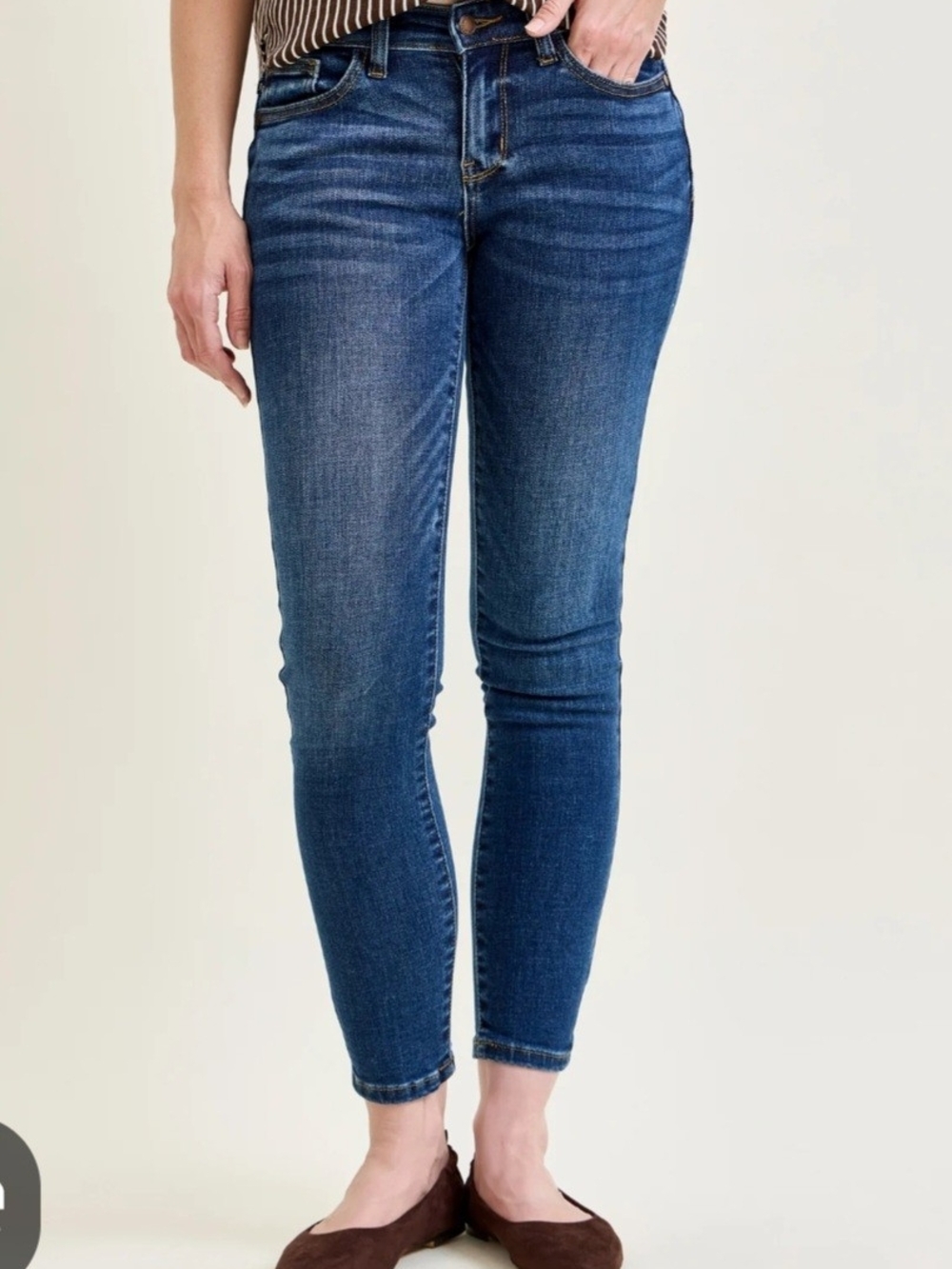 O Judy Blue Dark Blue Skinny Jeans for Women Perfect For Boots! 25